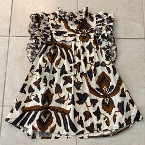 Ulla Johnson Floral Ruffle Top